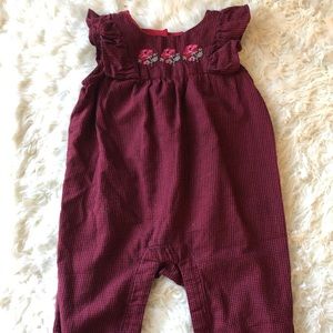 Gap Romper with Floral Embroidery 3-6 Months